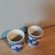 Set of 2 vintage Delft Blue Bowls ceramic glasses