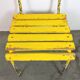 Chaise industrielle vintage jaune, années 1960