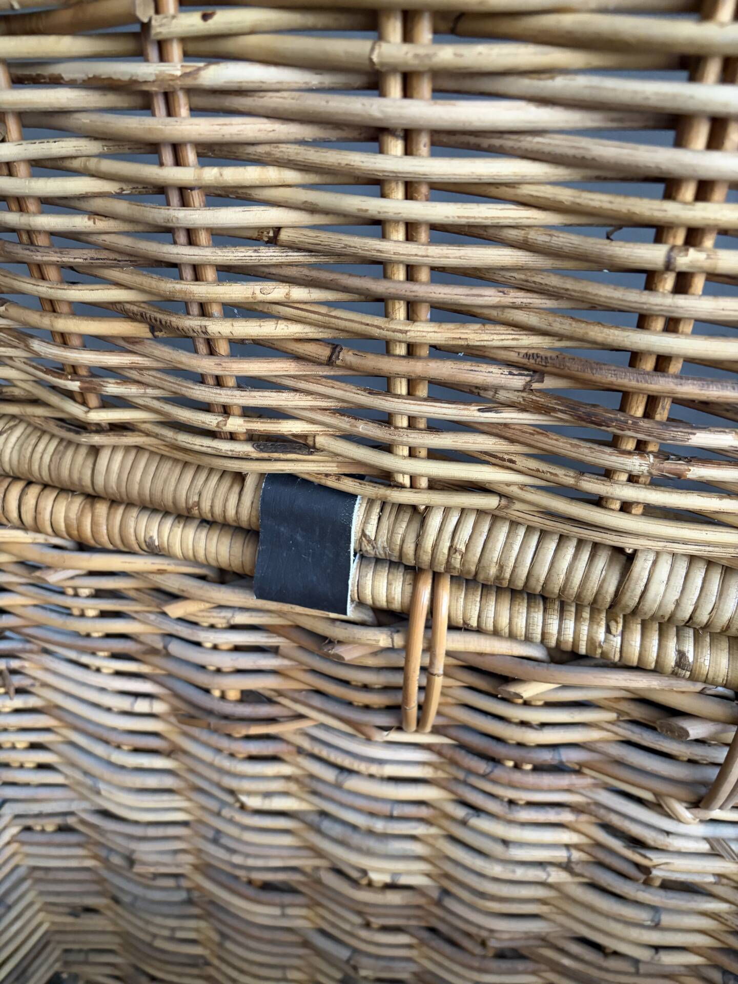 Large vintage wicker trunk