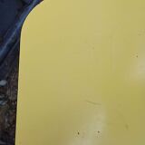 Oak stool and yellow formica