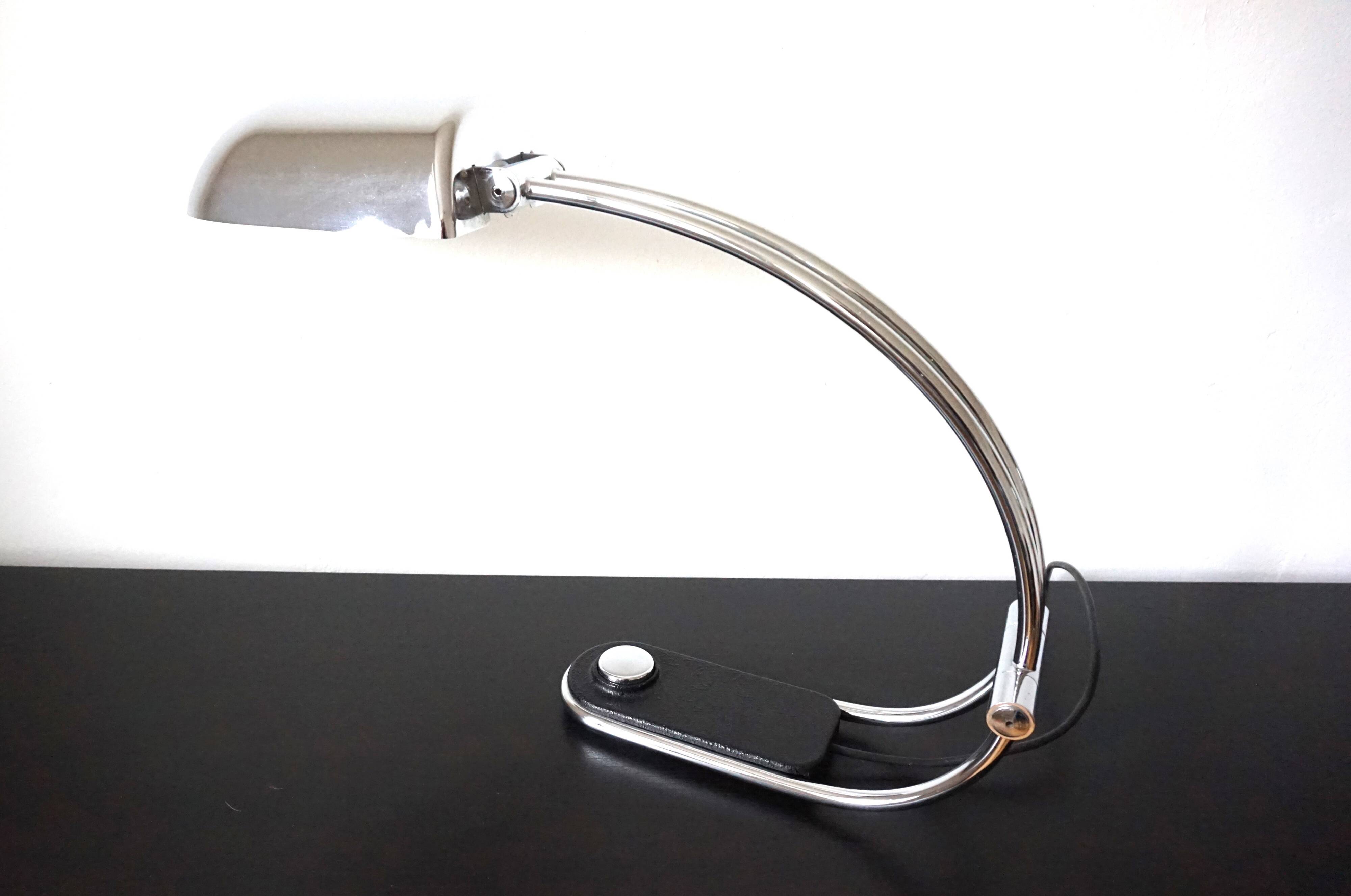 Hillebrand chrome table lamp by Egon Hillebrand