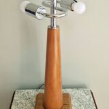 Grande lampe nautique bois et laiton années 80