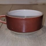 6 Duralex cups and saucers in colour - vintage
