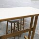 Standing table and 4 high stools Baumann 1990