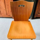 Pair of blond wooden chairs - 1960's