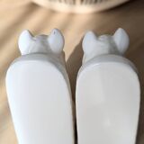 Magnificent pair of vintage ceramic bookends (D-0038)