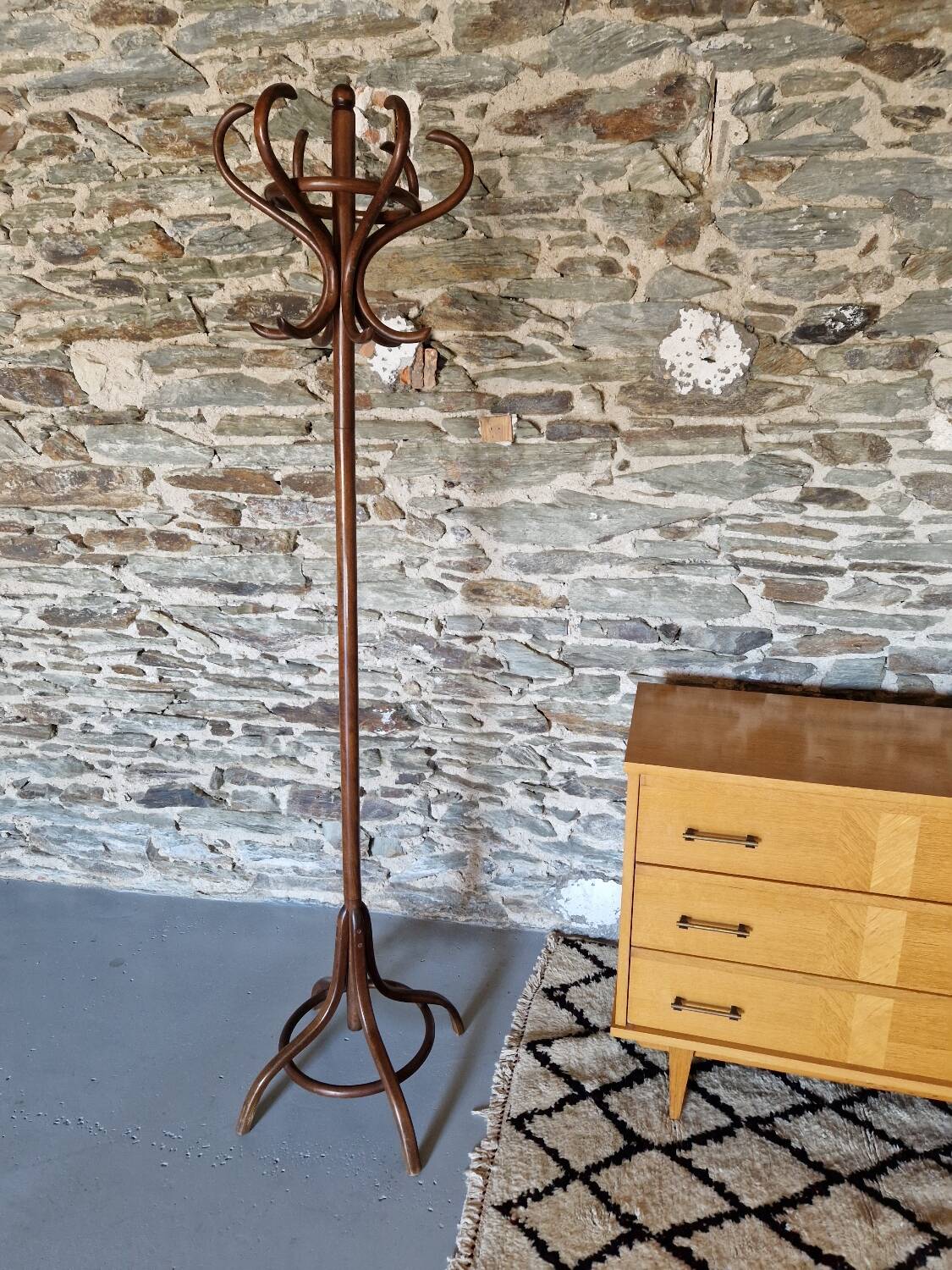 Old Baumann style parrot coat rack