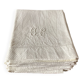 5 serviettes de toilette avec monogramme