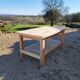 Solid raw oak table/island type "butcher's block" 180x105