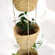 Hanging baskets made of natural fiber
