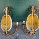Pair of pineapple wall lights, in the style of Maison Charles / Jansen, an