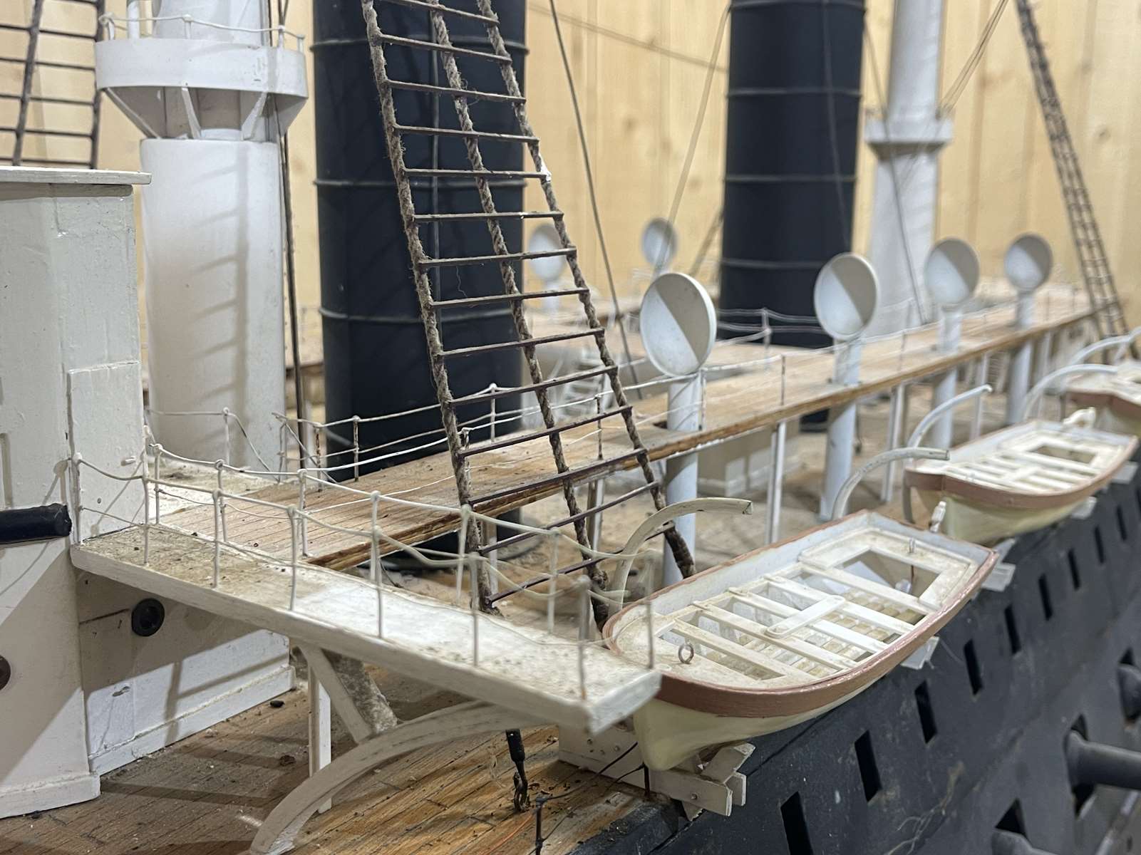 Model representing a battleship of the late nineteenth century
