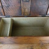 Old solid wood transport chest from the early 19th century
