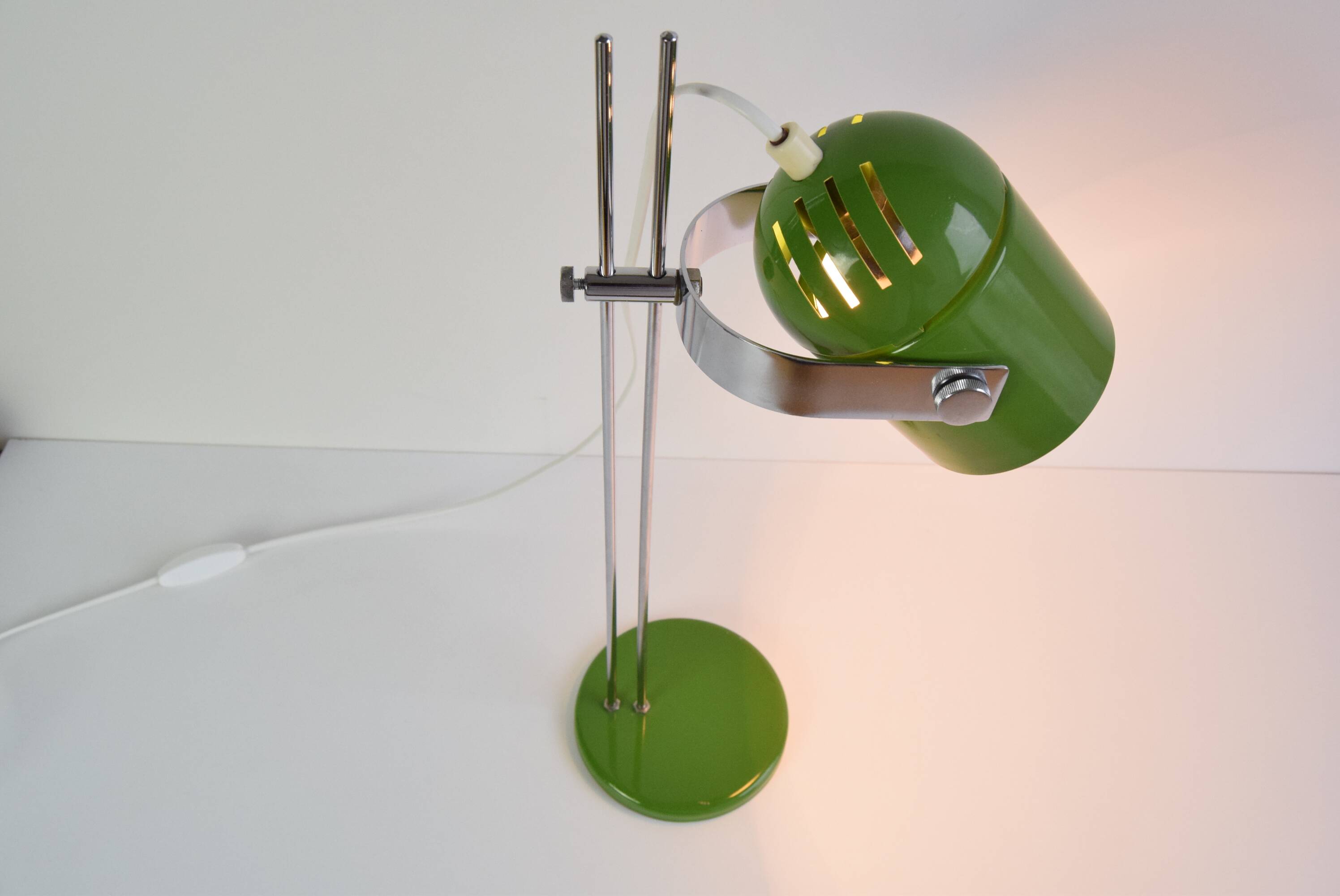 Green Table Lamp Combi Lux by Stanislav Indra, Czechoslovakia, 1970's.