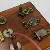 Wooden telephone communication block