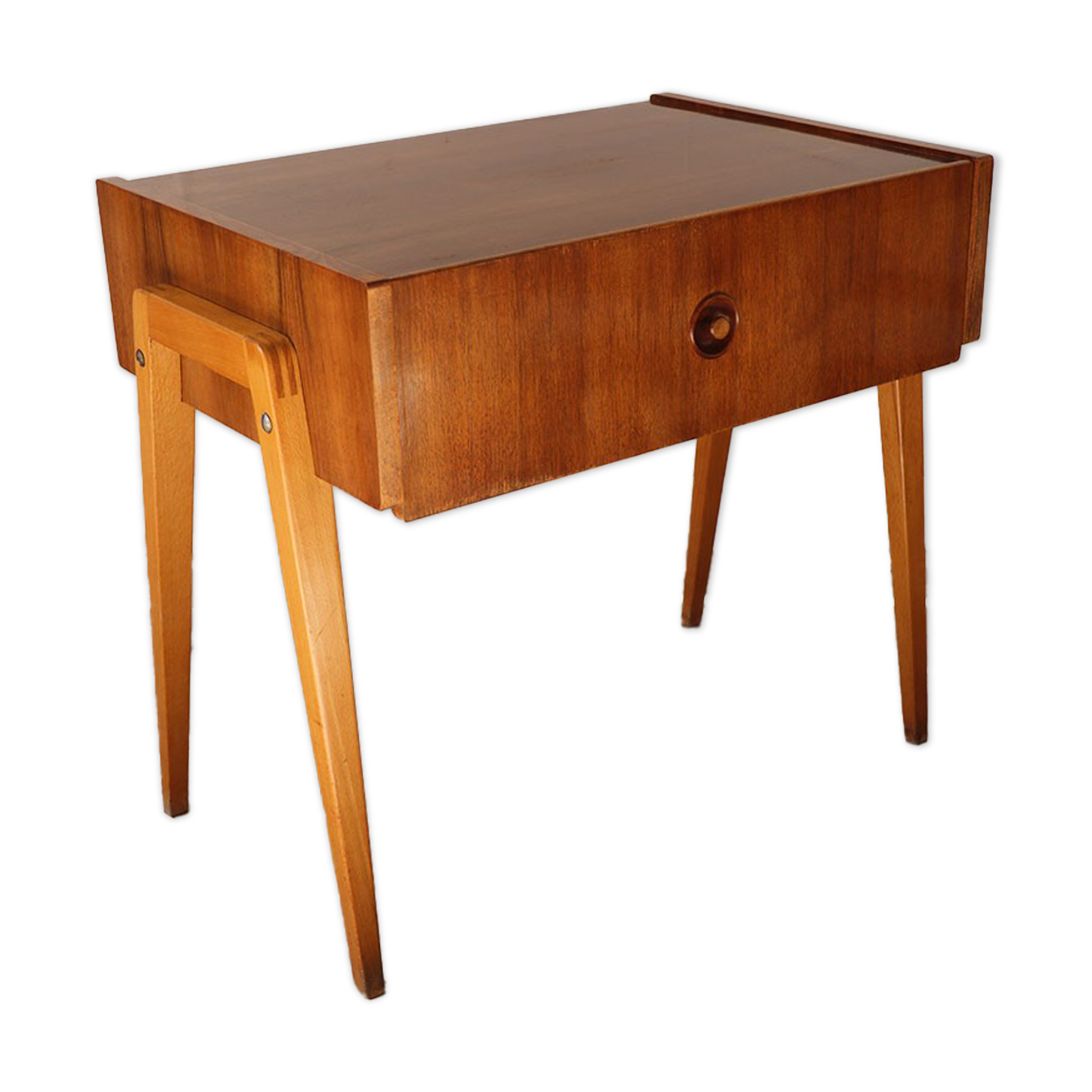 Vintage wooden bedside table 1960