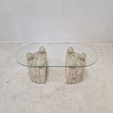 Magnussen Ponte Mactan Stone Coffee or Fossil Stone Table, 1980s