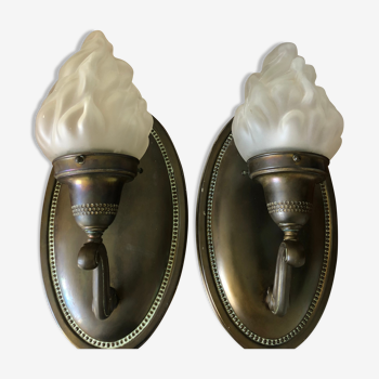 Old torch sconces