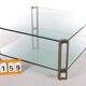 Peter Ghyczy T24D coffee table with brass legs and glass top