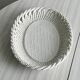 Woven white porcelain bread basket