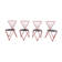 Vintage red metal dining chairs, 1980s