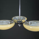 Minimalist 3-flamming Chandelier, 1930s