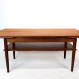 Table basse en teck avec rallonges de style danois des années 1960
