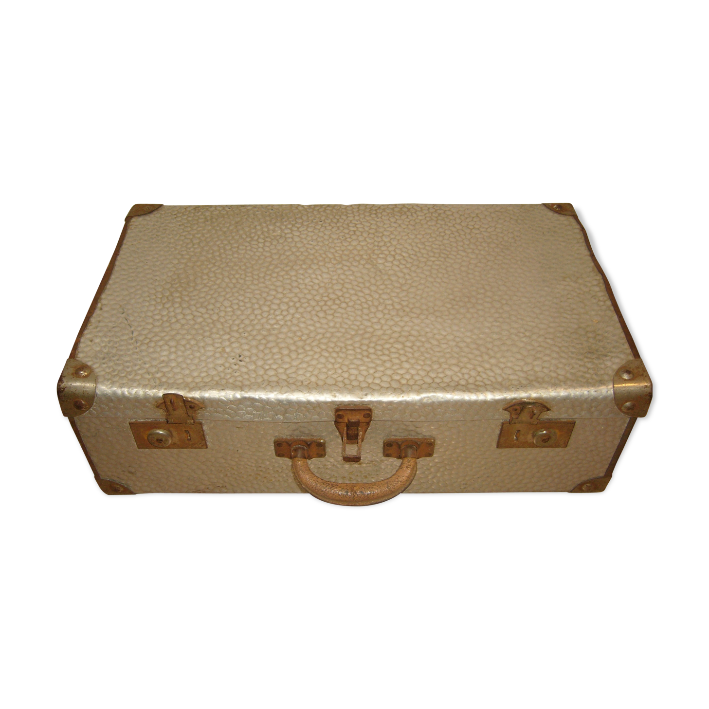 Valise vintage en fer blanc