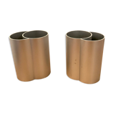 Paire de vase minimaliste fonte d’aluminium