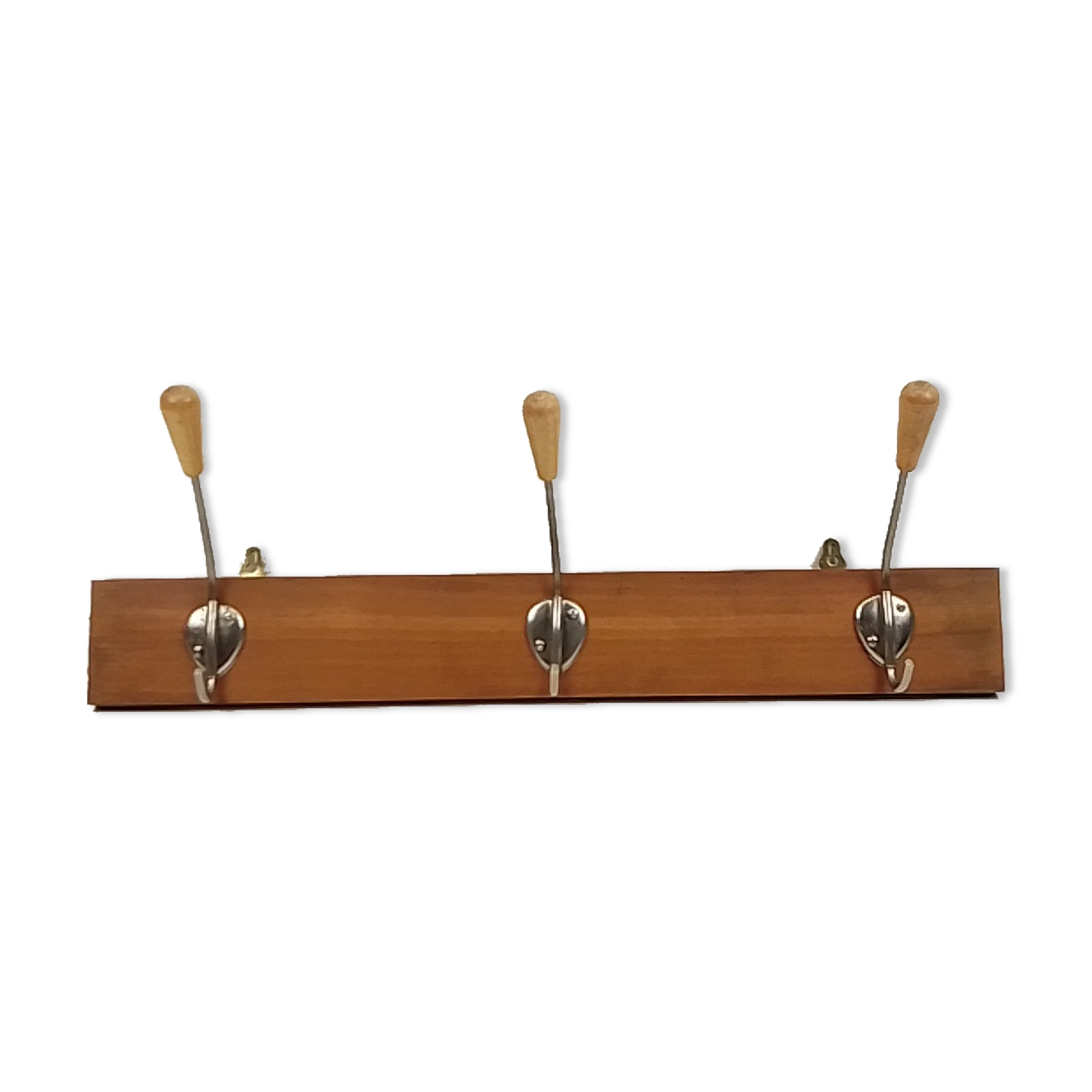 Vintage style hook 3 hooks in wood and metal