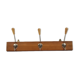 Vintage style hook 3 hooks in wood and metal