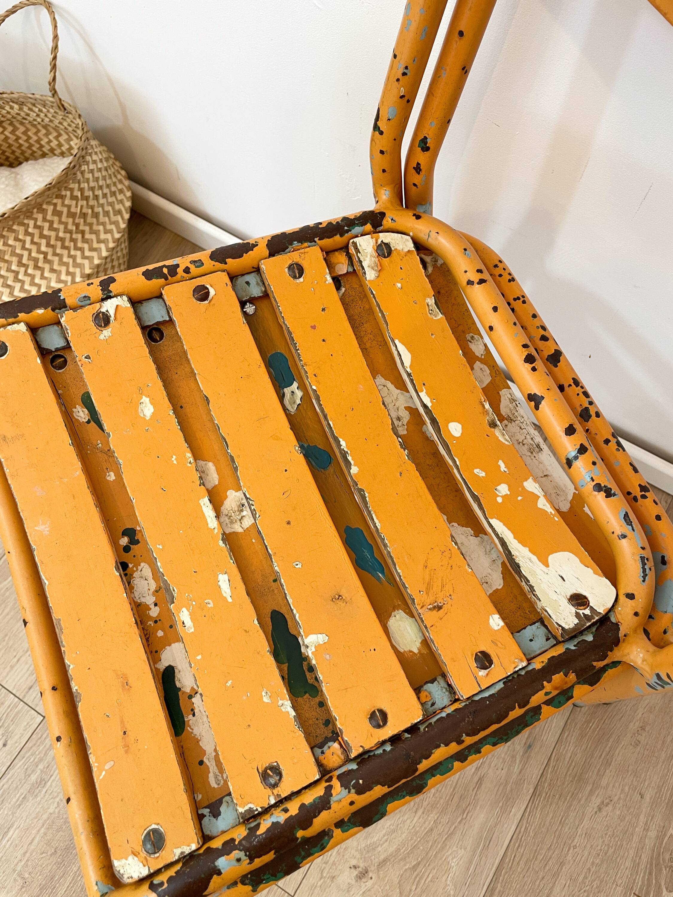 Pair of vintage bistro chairs "Street Art"