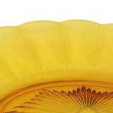 Val Saint Lambert Fruit bowl Amber Luxval Art Deco 1935