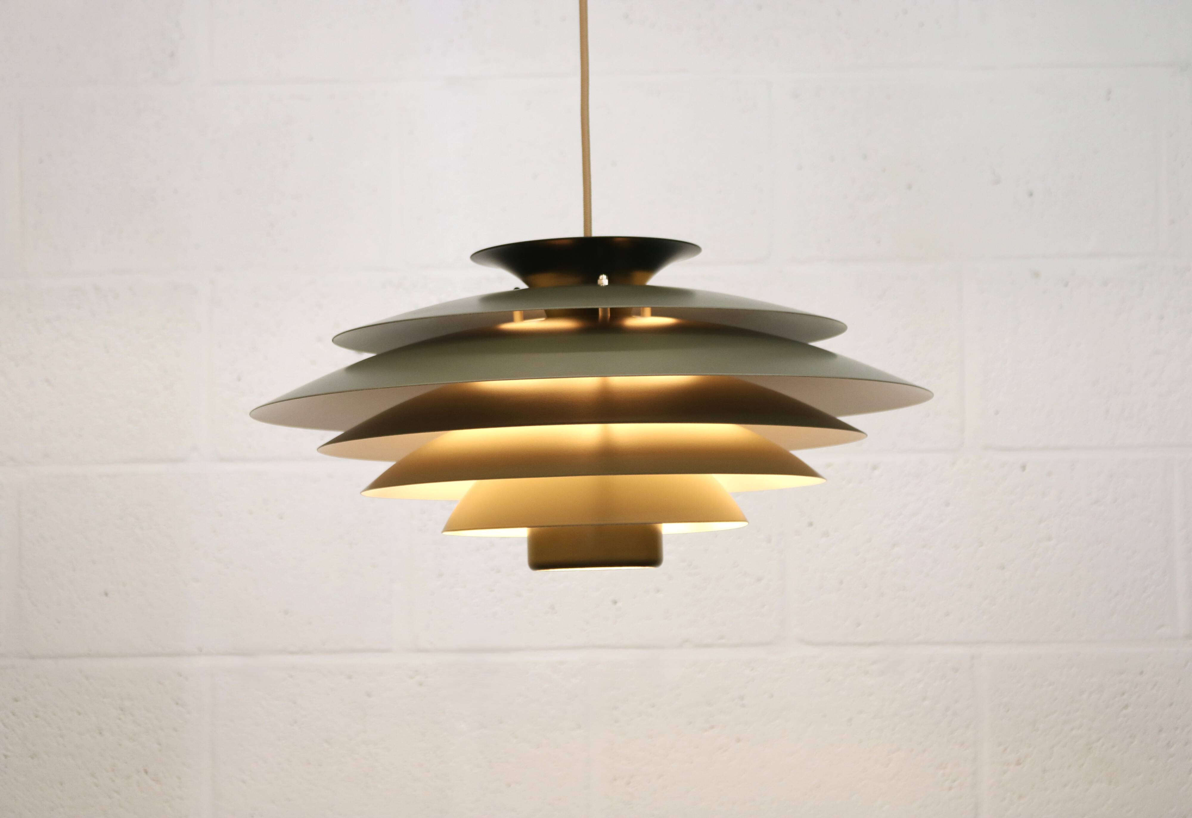 XL Green Pendant Lamp, Form Light Nordic Design, 1970s Denmark