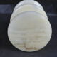 Mortar and pestle in off-white onyx marble+orange veins-Height 10,5cm