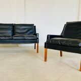 Ensemble canapé et fauteuil G. Thams pour 2 personnes, style rétro danois du milieu du siècle