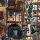 André Duculty (1912-1990), watercolor on paper "Place de l'ancienne douane, à Colmar" Signed