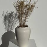 Modern oblong white vase H18.5