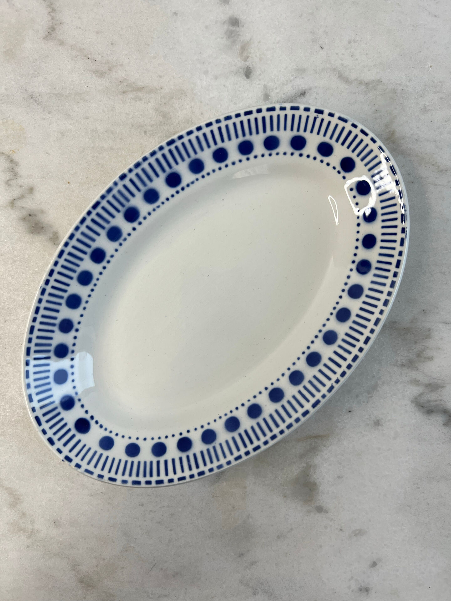 Plat ovale Sarreguemines collection Béatrice