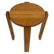 Mid century pinewood stool, 1960s minimalistic design