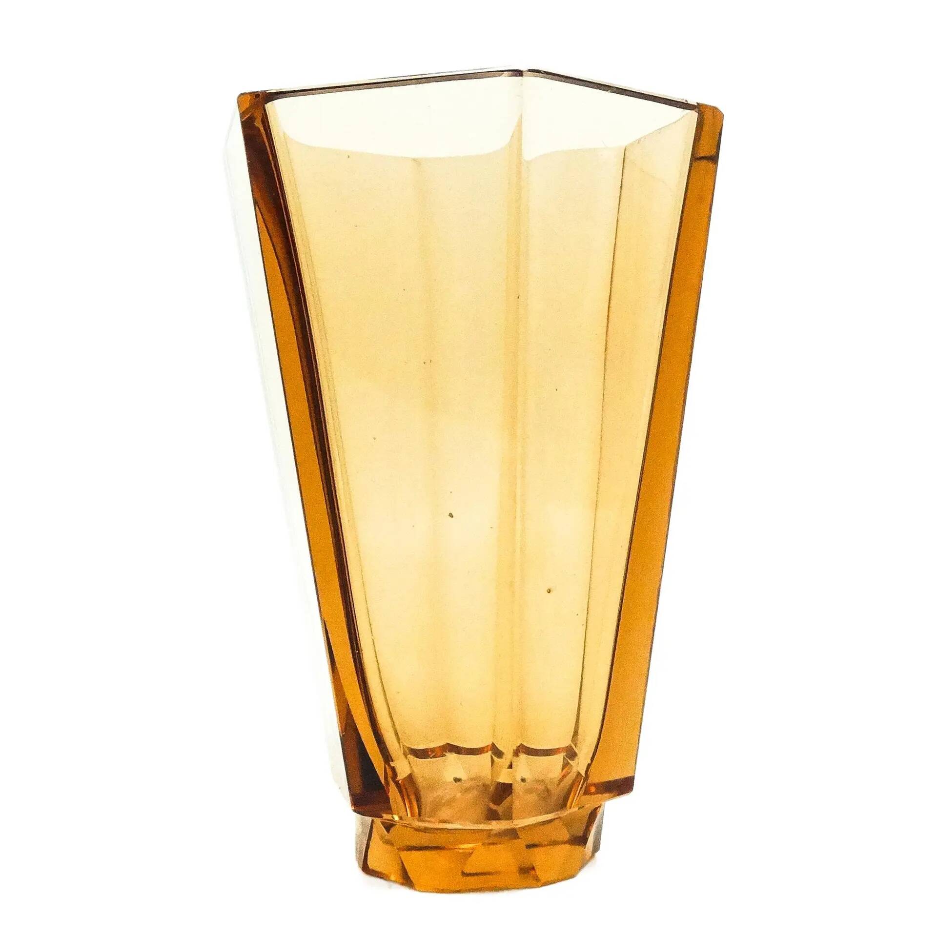 Art Deco vase, crystal, Bohemia, Czechoslovakia, 1930s
