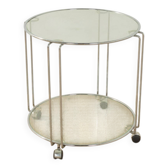 Desserte de bar avec table d'appoint des années 1980