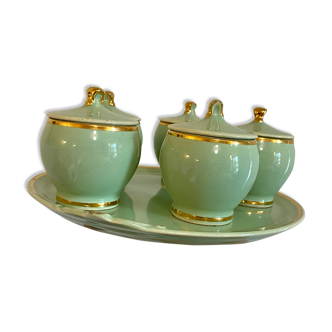 Cream service or vintage art deco condiments