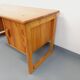 Vintage sled leg pine executive desk from the 60s-70s