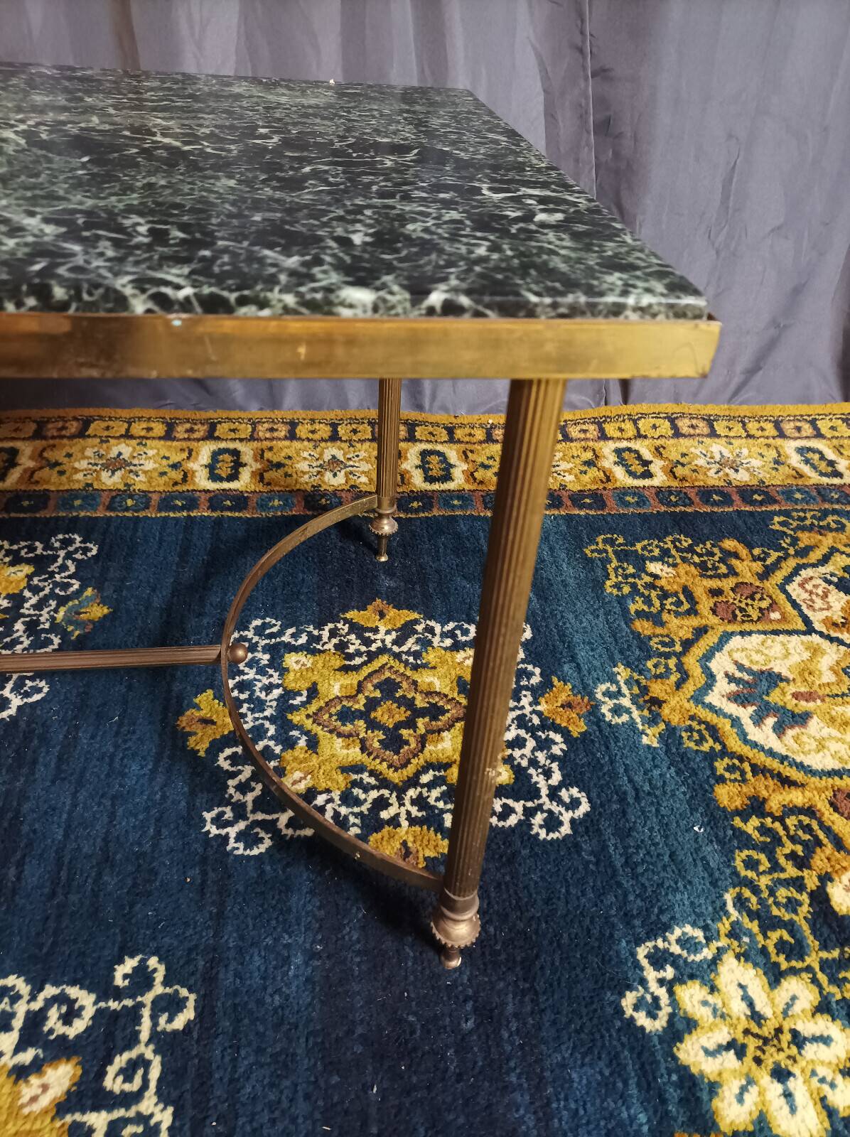 1960 brass and marble coffee table