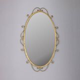 Miroir en métal doré conçu par Pier Luigi Colli, années 1950