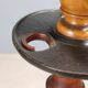 Antique coat rack in elm and maple, Italy, 19th century