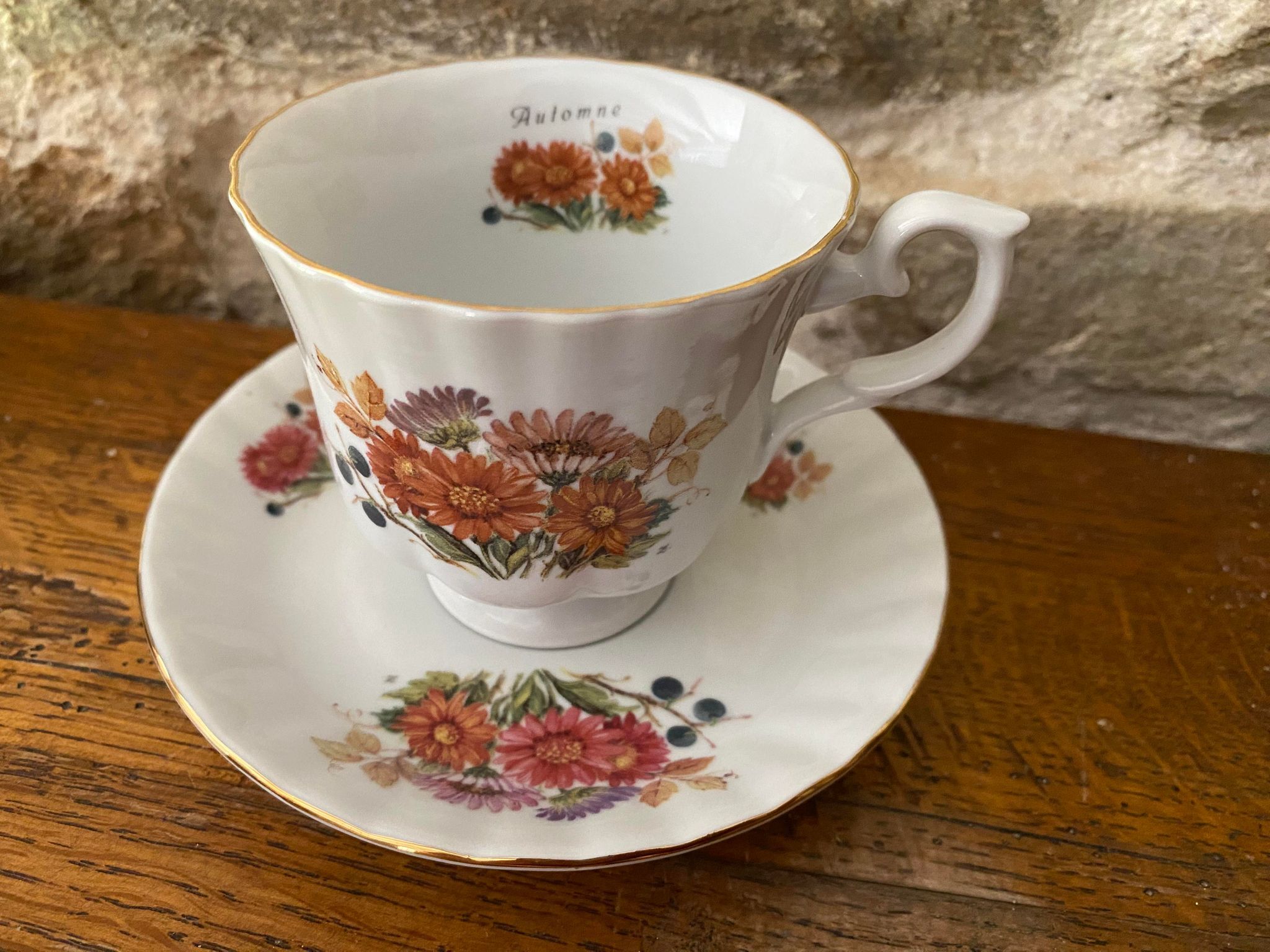 Floral cups The 4 seasons, Spring, Summer, Autumn and Winter