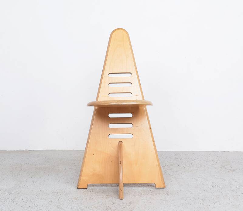 Lundi-sit adjustable wooden chairs, Lundia 1980s