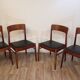 Series of 4 Scandinavian teak chairs 1960